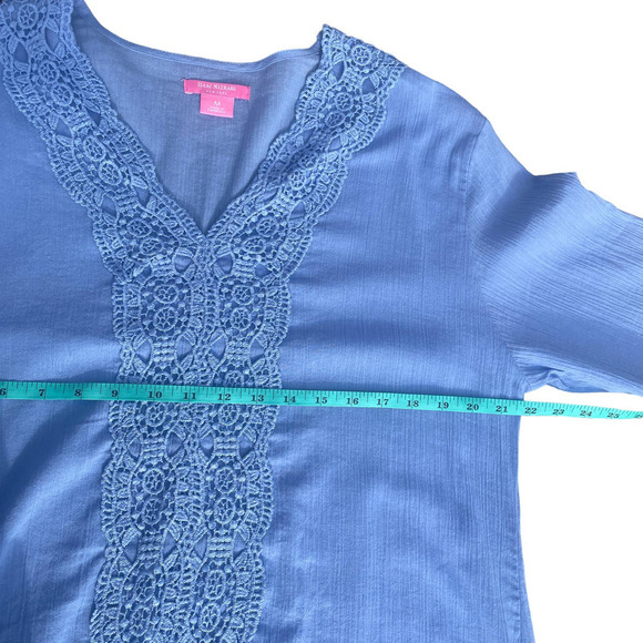 Isaac Mizrahi Daisy Swim Cover-Up in Grapemist Blue - Picture 6 of 16